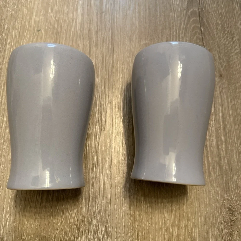 Set of Two Purple Ceramic Holders